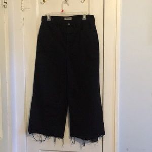 Madewell Wide-Leg Crop Black Jeans
